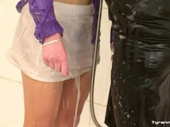Amateur, Brunette brune, Fétiche, Bâillonner, Léchez, Collant, Chatte, Adolescente