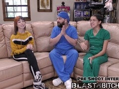 Bondage, Éjaculation interne, Médecin, Femme dominatrice, Gants, Orgasme, Chatte, Jouets