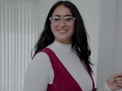 18 jahre, Grosser arsch, Braunhaarige, Schwanz, Handjob, Orgasmus, Muschi, Rau