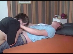 Aus dem arsch in den mund, Schlafzimmer, Grosser arsch, Grosser schwanz, Blasen, Paar, Spermaladung, Muschi