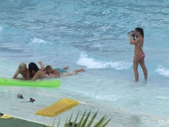 Anal, Blonde, Brunette brune, Femelle, De plein air, Piercing, Plan cul à trois