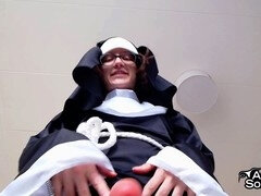 In den arsch, Dildo, Nonne, Strapon, Ablutschen, Spielzeuge