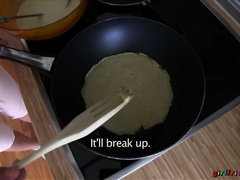 Couple, Doigter, Nourriture, Petite amie, Cuisine, Lesbienne, Léchez, Chatte