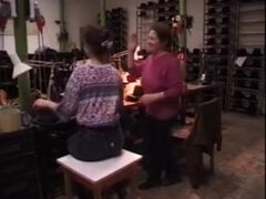 Europäisch, Behaart, Absätze, Lingerie, Orgie, Strümpfe, Flotter dreier, Vintage