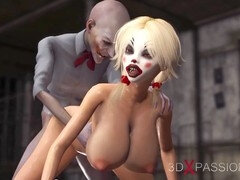 3d, ブロンド, 大学生, グループ, マスク, ピグテール, オマンコ, 奴隷