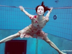 Novia, Hd, Piscina, Coño, Pelirrojo, Adolescente, Apretado, Bajo el agua