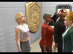 3d, デカ尻, デカチン, 黒人, 浮気する, 淫乱熟女, 赤毛, 驚き