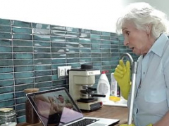White haired GILF Plowed by Immature Penis