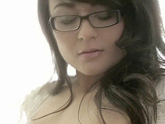 Asiatique, Brunette brune, Lunettes, Nue à poil, Solo, Adolescente