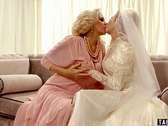 Braut, Tochter, Hd, Lesbisch, Muschi, Stiefmutter, Taboo, Hochzeit