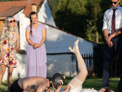 Grosser arsch, Blondine, Blasen, Paar, Schwanz, Pervers, Pornostars, Hochzeit