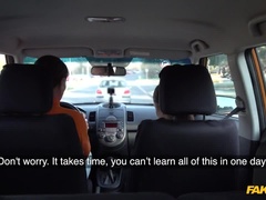 お尻, フェラチオ, 茶髪の, 車, バック, ヨーロピアン, アウトドア, ヒモパン