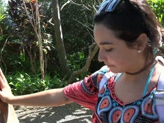 Playa, Tetas grandes, Morena, Vestido, Lencería, Coño, Afeitado, Bajo la falda
