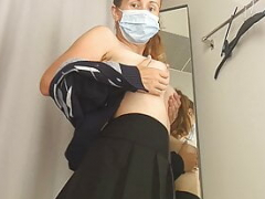 Européenne, Exhib, Chatte, Tatouage, Adolescente, Nénés, Voyeur