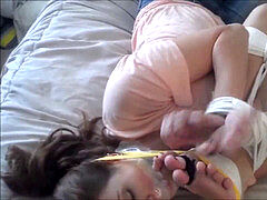 Whitney Morgan & Shauna Ryanne gagged and feet trussed to face