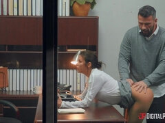 Alexis Fawx's Rough Office Domination in Pantyhose