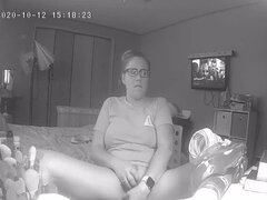 Slutty Teen Skips Homework to Masturbate to Porn Hidden Cam