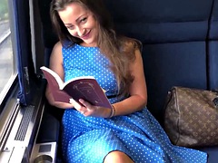 Dani daniels in the train