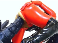 Bizarre, Fétiche, Hd, Insertion, Latex, Solo, Gicler, Strapon
