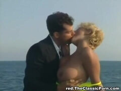 Classic retro scenes on a boat