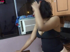 Watch this hot Indian girlfriend beg for her stepbro's hard cock while she pleasures herself solo