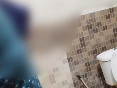 Chubby Indian desi mom bathing naked