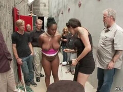 Big Tit Ebony Babe Layton Benton Dominated in Public Alley Fuck