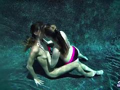 Rubia, Morena, Muñeca, Lesbiana, Coño, Bajo el agua