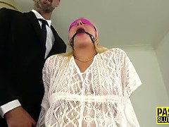 緊縛, ブロンド, ハードコア, ラフ, 叫ぶ, 奴隷, おもちゃ, バイブレーター