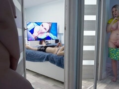 Leie, Grosser schwanz, Paar, Fingern, Selbstgemacht, Natürlich, Orgasmus, Spanner