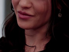 デカチン, フェラチオ, 茶髪の, ヨーロピアン, なめる