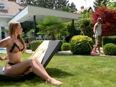Tetas grandes, Mamada, Tetona, Sexo duro, Al aire libre, Público, Coño, Esposa
