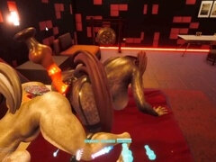 Gode, Double pénétration, Hôtel, Bite énorme, Monstre, Muscle, Plan cul à trois, Jouets