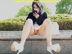 Japanese teen upskirt with a homemade twist