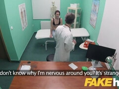 Fake Hospital Doctors thick long dick stretches out tight shaven pussy