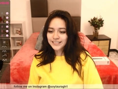 Nice amateur brunette on webcam show