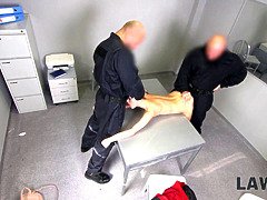 Brutal, Groupe, Hd, Homme homme femme, Police, Réalité, Maigrichonne, Uniforme