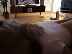 Blondine, Schwanz, Hundestellung, Frau, Handjob, Selbstgemacht, Ablutschen, Jungendliche (18+)