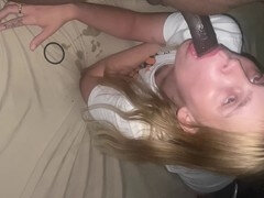 18 jaar, Grote lul, Handbeurt, Likken, Feest, Klein, Kousen, Vrouw