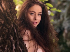 Gorgeous Dutch babe strips nude outdoors