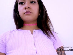 Cute Girl Treats Big Penis with Exciting Tease