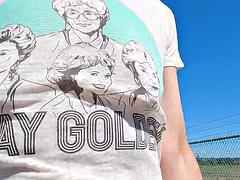 Tacones, Madres para coger, Pezones, Al aire libre, Perforación, Público, Coño, Tetas