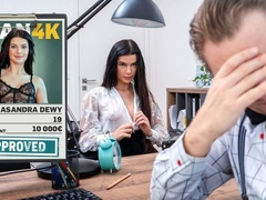 Hot Brunette Teen Alexis Crystal Gets Seduced in Office - Rough Footjob & Hardcore Fuck in HD