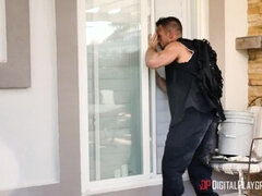 Amerikanisch, Grosser arsch, Grosse titten, Küche, Lecken, Muschi, Realität, Kurzes haar