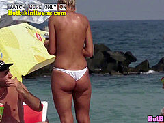 bare-chested wonderful super hot Bikini Babes Beach Voyeur Spycam Voyeur