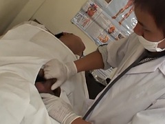 Amateur, Asiático, Polla, Médico, Examen, Gay, Flaco, Uniforme