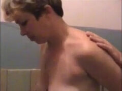 Russian Cougar Fucks 18 Years Old Lover In Shower