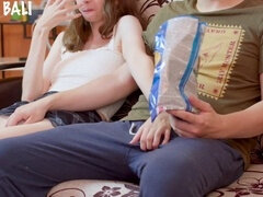 Blasen, Ehemann, Herrin, Orgasmus, Zierlich, Rasiert, Dürr, Hure