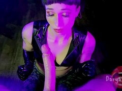 Grosser schwanz, Spermaladung, Weibliche domination, Handjob, Latex, Milf, Orgasmus, Elasthan
