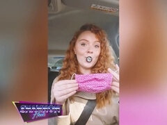 Bad, Britisch, Dildo, Fetisch, Absätze, Rotschopf, Strümpfe, Spanner
